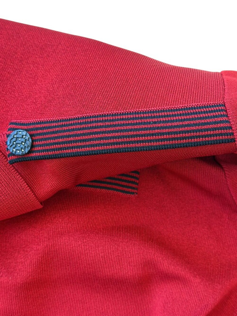 NWOT Exclusively Misook Women Knit Jacket Cardigan Long Sleeve Red Black Trim 1X - Picture 6 of 10